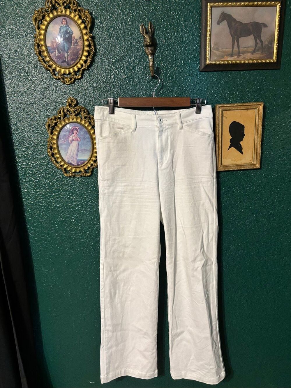 J.Jill Denim White High Rise Trousers Sz 6 Petite